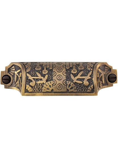 Solid Brass Windsor Bin Pull - 3 3/8-Inch Center-to-Center